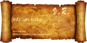 Végh Rita névjegykártya