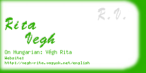 rita vegh business card